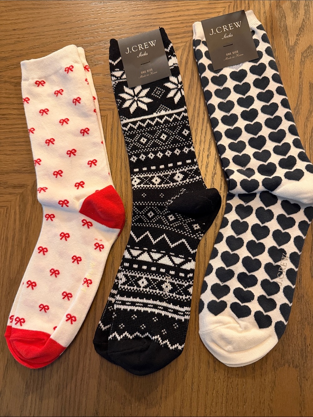 J. Crew Socks Lot of 3 One Size NEW